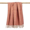 Plaid Coton à Franges Terracotta 130x150 Cm 1 Plaid Coton à Franges Terracotta 130x150 Cm -Magasin De Literie plaid souk terra face fond blanc