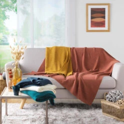 Plaid Tricotine 125x150 Cm 33 Plaid Tricotine 125x150 Cm -Magasin De Literie plaid tricotine