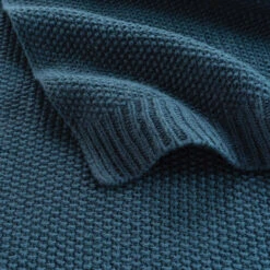 Plaid Tricotine 125x150 Cm 26 Plaid Tricotine 125x150 Cm -Magasin De Literie plaid tricotine bleu