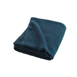 Plaid Tricotine 125x150 Cm 25 Plaid Tricotine 125x150 Cm -Magasin De Literie plaid tricotine bleu zoom 1 1