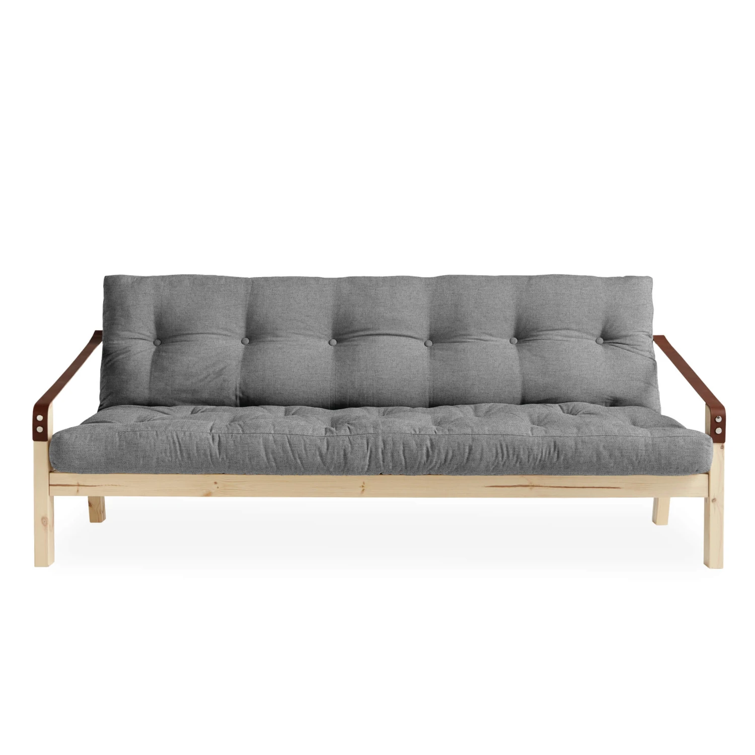 Banquette Convertible POETRY En Pin Naturel Avec Matelas Futon 6 Banquette Convertible POETRY En Pin Naturel Avec Matelas Futon – Image 4