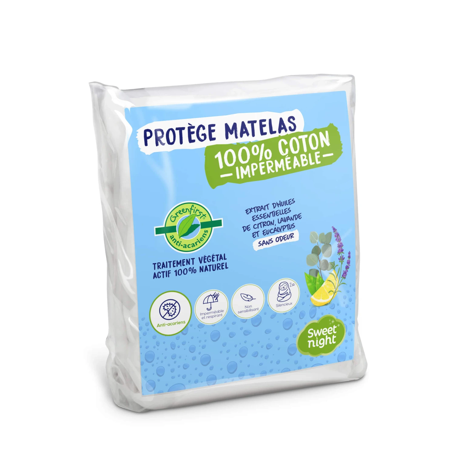 Protège Matelas Anti-acariens Greenfirst Imperméable Molleton 100% Coton 6 Protège Matelas Anti-acariens Greenfirst Imperméable Molleton 100% Coton – Image 4