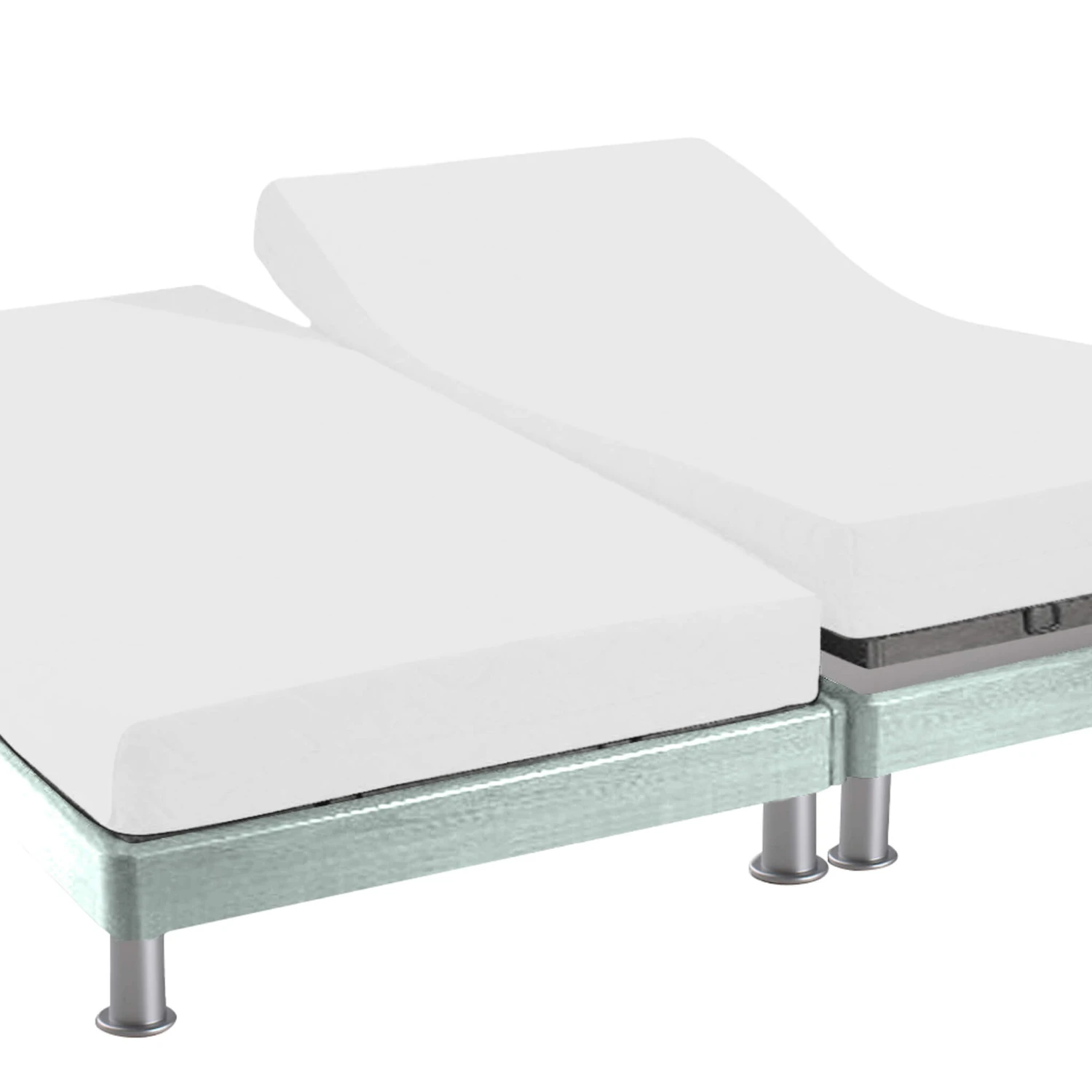 Protège Matelas Molleton 100% Coton Bio - Bonnet 27 Cm TPR Pour Sommier Articulé 4 Protège Matelas Molleton 100% Coton Bio - Bonnet 27 Cm TPR Pour Sommier Articulé – Image 2