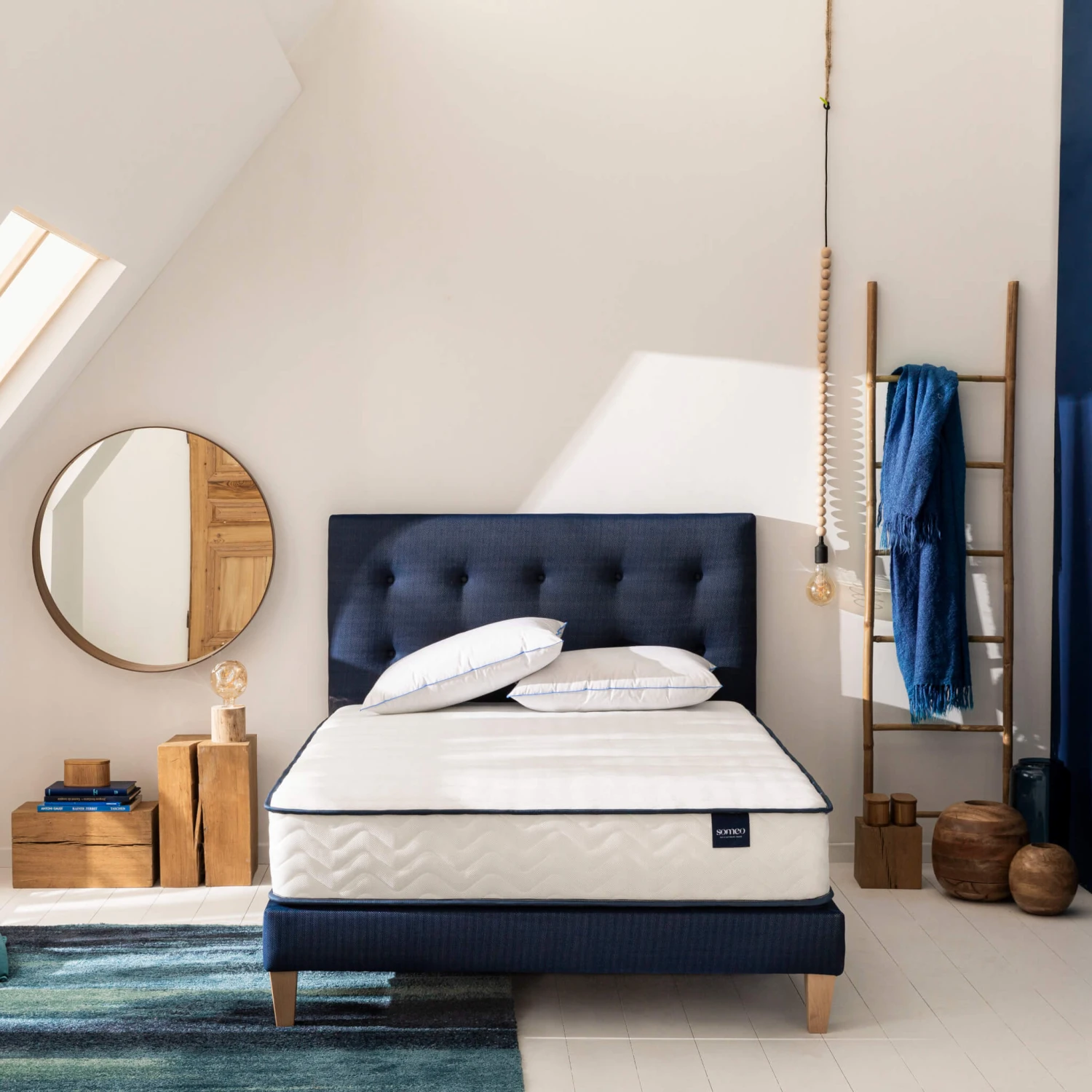 Ensemble Matelas Ressorts, Sommier, Pieds, Couette Et Oreiller Rêve 300 - SOMEO 10 Ensemble Matelas Ressorts, Sommier, Pieds, Couette Et Oreiller Rêve 300 - SOMEO – Image 8