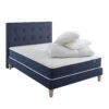 Ensemble Matelas Ressorts, Sommier, Pieds, Tête De Lit, Couette Et Oreiller Rêve 400 - SOMEO -Magasin De Literie reve 400 mat som tdl cou or 3 4 fond blanc