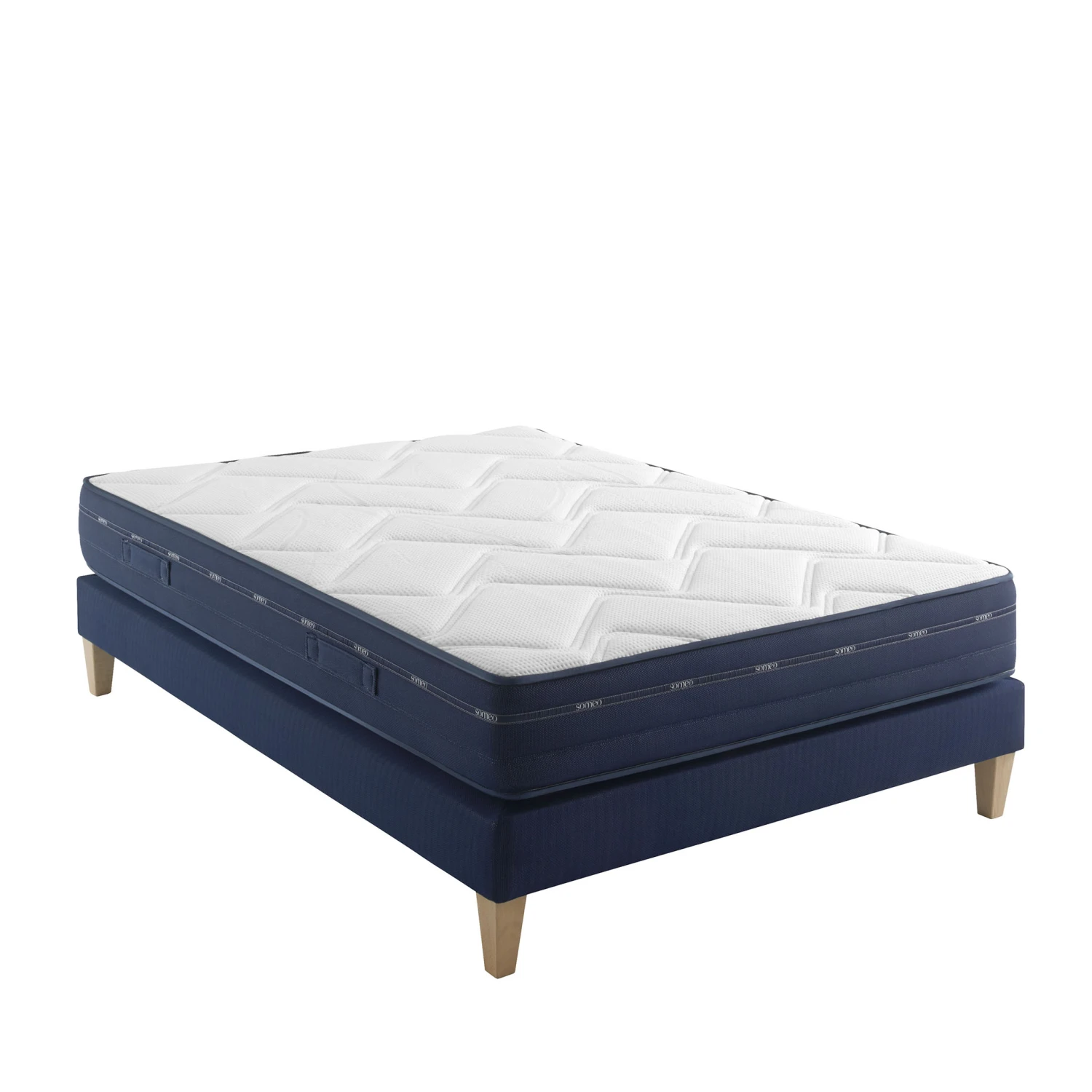 Ensemble Matelas Ressorts Et Mémoire De Forme, Sommier Et Pieds Rêve 500 - SOMEO 3 Ensemble Matelas Ressorts Et Mémoire De Forme, Sommier Et Pieds Rêve 500 - SOMEO