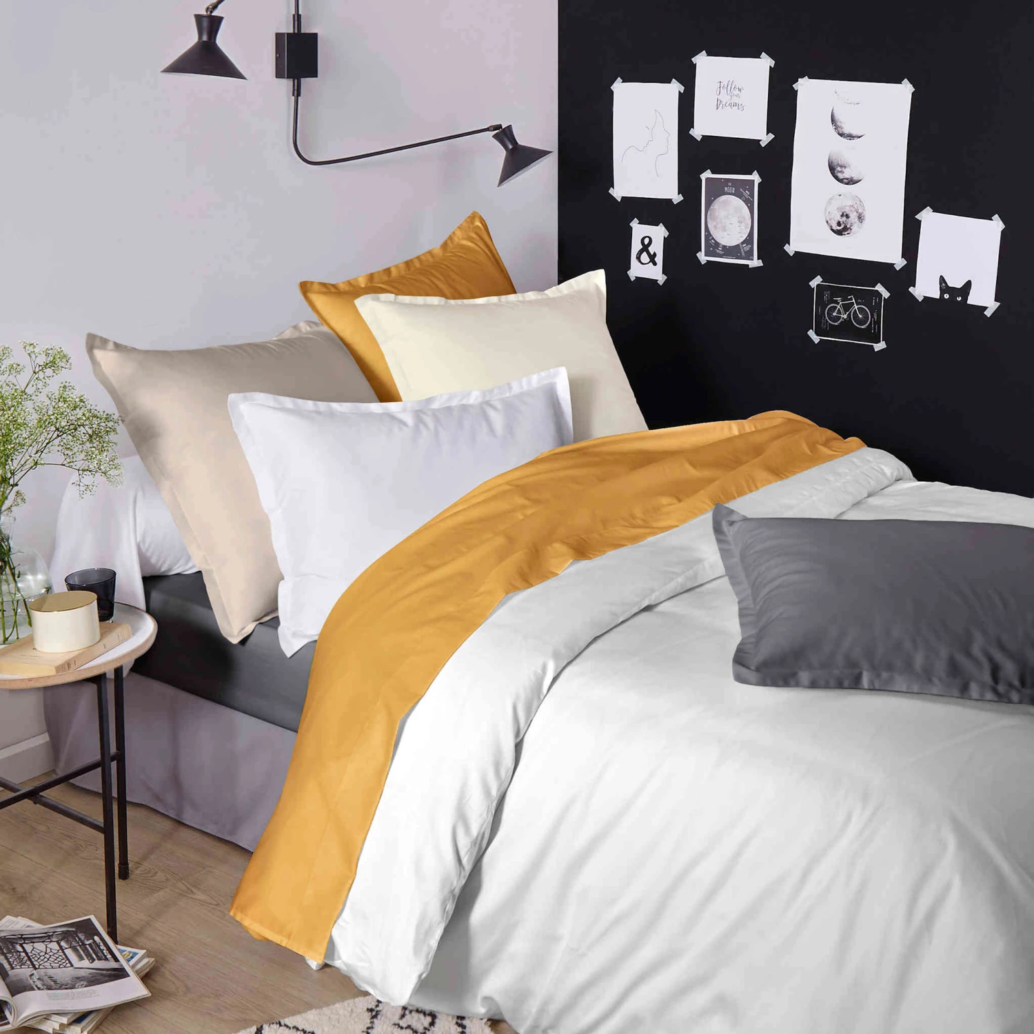 Housse De Couette Satin De Coton Blanc - Tradilinge 3 Housse De Couette Satin De Coton Blanc - Tradilinge