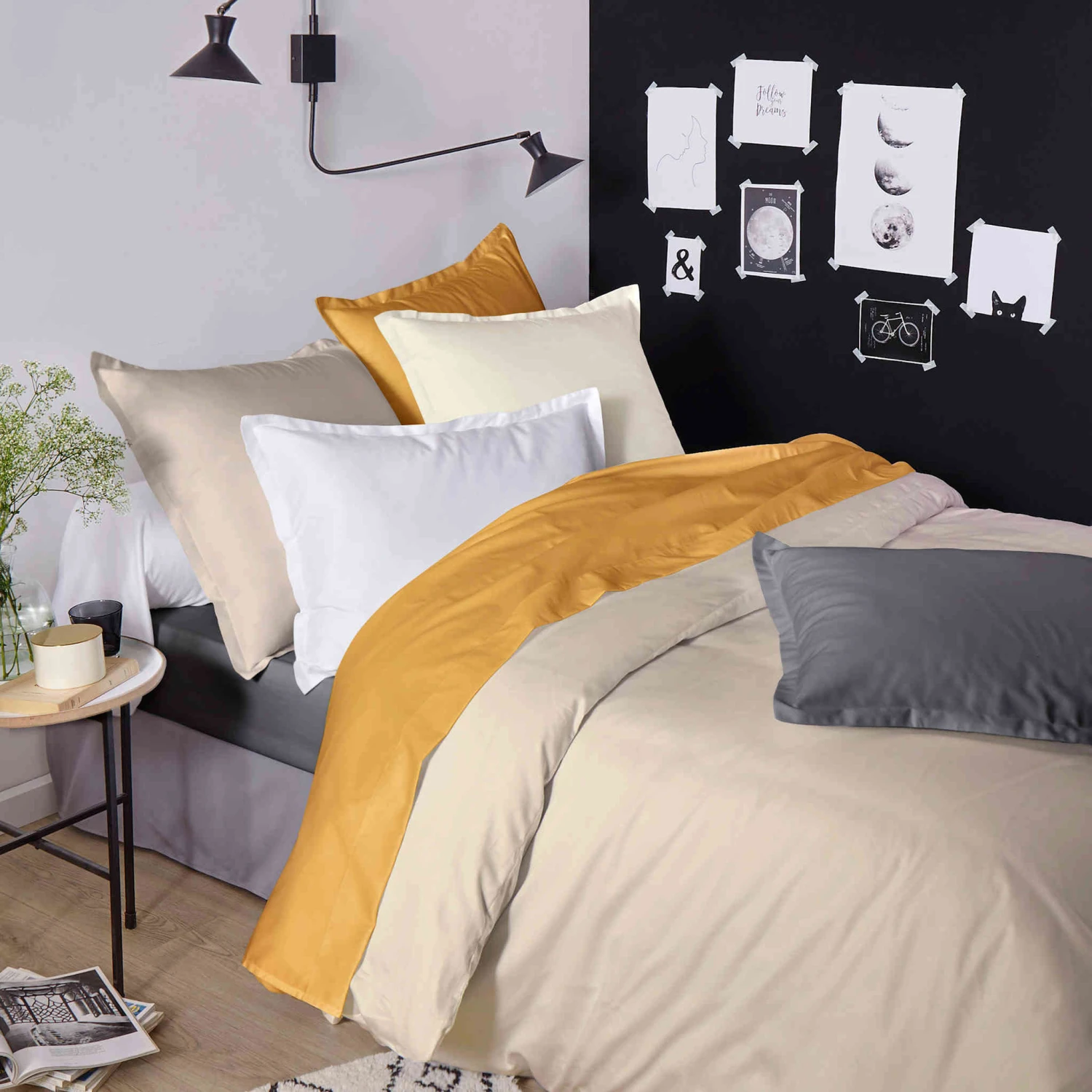 Housse De Couette Satin De Coton Taupe - Tradilinge 3 Housse De Couette Satin De Coton Taupe - Tradilinge