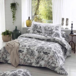 Parure De Lit Satin De Coton Savane Blanc - Tradilinge