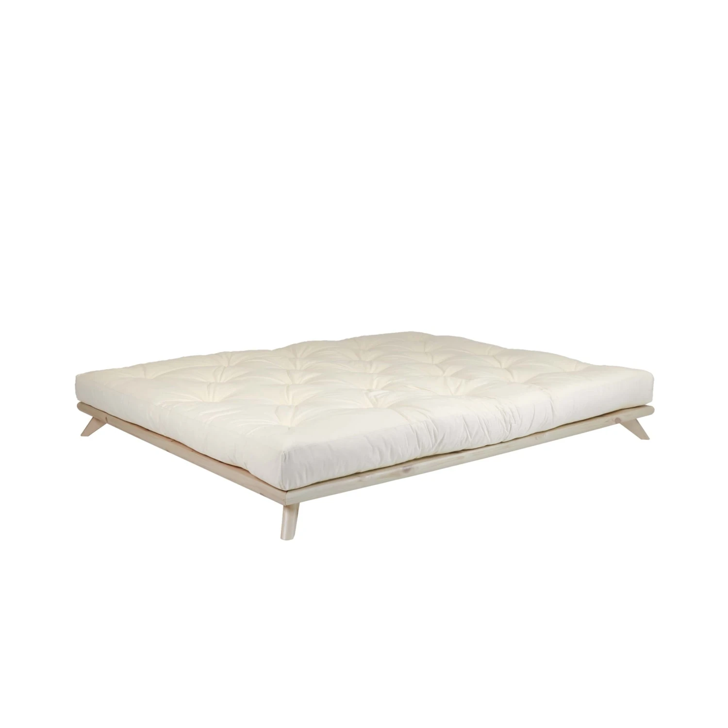 Ensemble Lit Futon Senza Naturel + Matelas écru 180x200 3 Ensemble Lit Futon Senza Naturel + Matelas écru 180x200