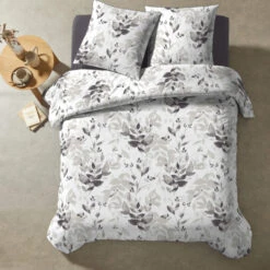 Parure De Lit Sline Anthracite -Magasin De Literie sline vue du dessus