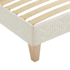 Ensemble Matelas Naturel Latex Naturel Enfant, Sommier Et Pieds Aube 200 - SOMEO -Magasin De Literie sommier aube zoom 3 4 fond blanc 11