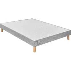 Ensemble Matelas Sommier, Ressorts Ensachés + 6cm Mousse Mémoire RV6 10 Ensemble Matelas Sommier, Ressorts Ensachés + 6cm Mousse Mémoire RV6 -Magasin De Literie sommier d co gris universel 15cm pieds inclus 140x190 fond blanc 5