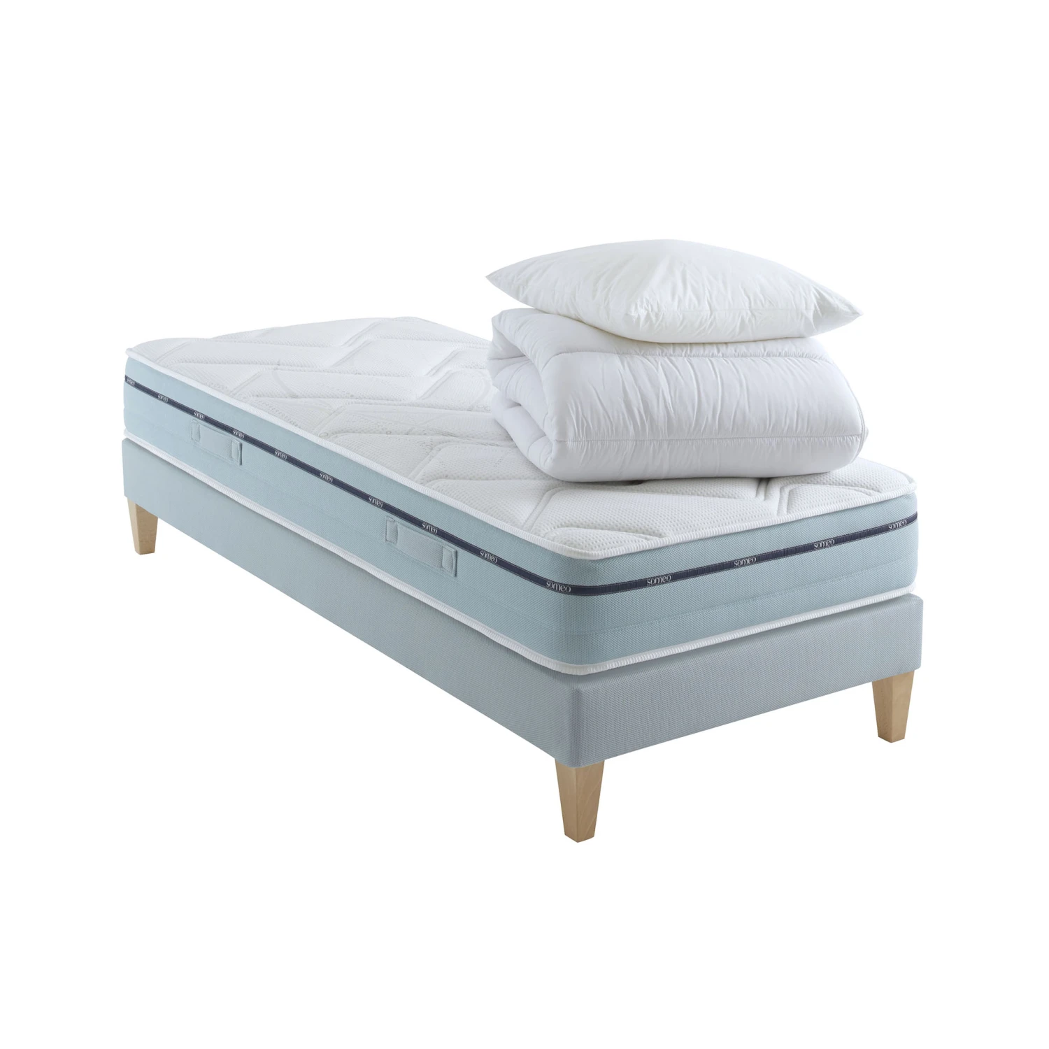 Ensemble Matelas Mémoire De Forme, Sommier, Pieds, Couette Et Oreiller Songe 500 - SOMEO 15 Ensemble Matelas Mémoire De Forme, Sommier, Pieds, Couette Et Oreiller Songe 500 - SOMEO – Image 13