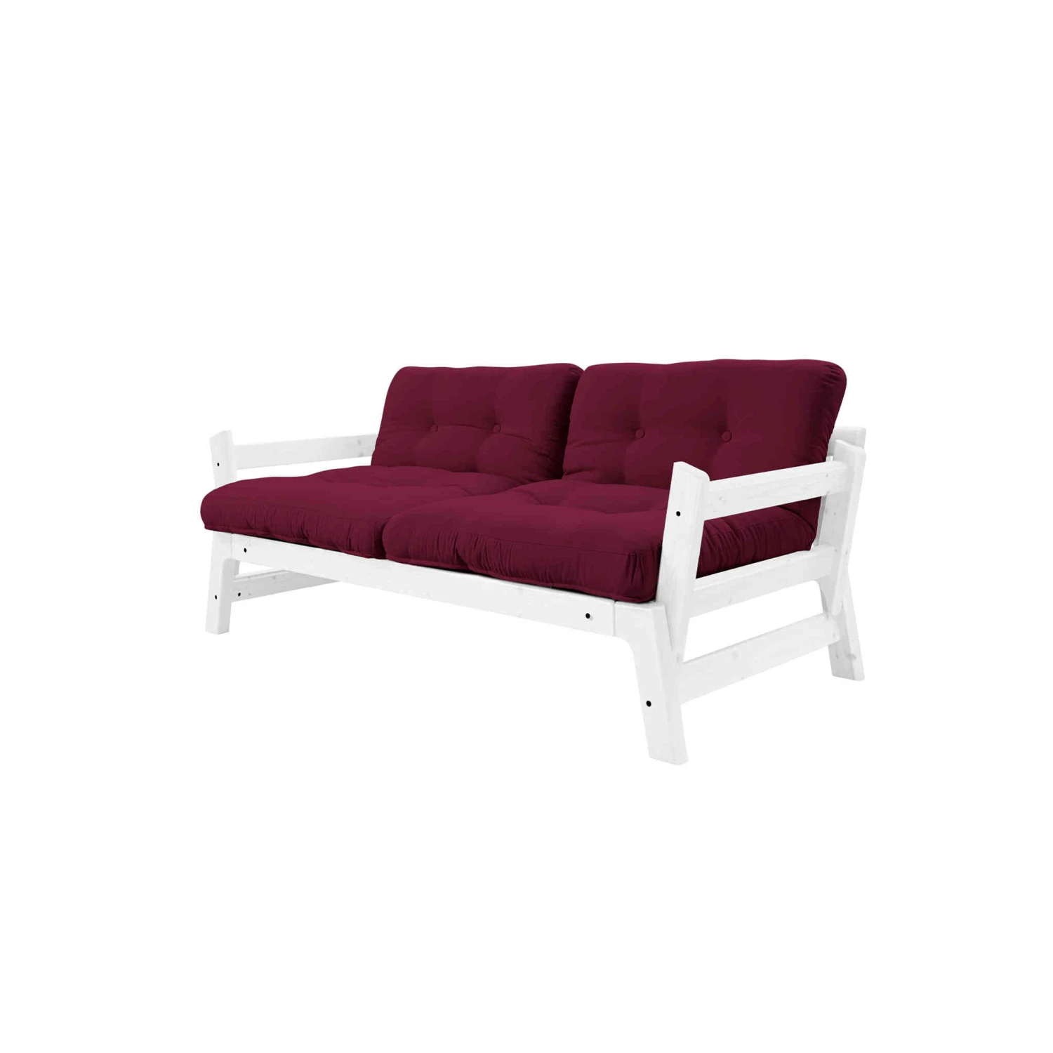 Banquette Ajustable STEP En Pin Massif Blanc Matelas Inclus 2x70x100 3 Banquette Ajustable STEP En Pin Massif Blanc Matelas Inclus 2x70x100