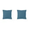 Lot De 2 Taies D'oreillers Bleu Minéral 100% Coton Biologique 1 Lot De 2 Taies D'oreillers Bleu Minéral 100% Coton Biologique -Magasin De Literie taie oreiller coton bio bleu mineral fond blanc 1