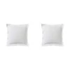 Lot De 2 Taies D'oreillers Blanc 100% Coton 2 Lot De 2 Taies D'oreillers Blanc 100% Coton -Magasin De Literie taie oreiller coton blanc fond blanc 1 1