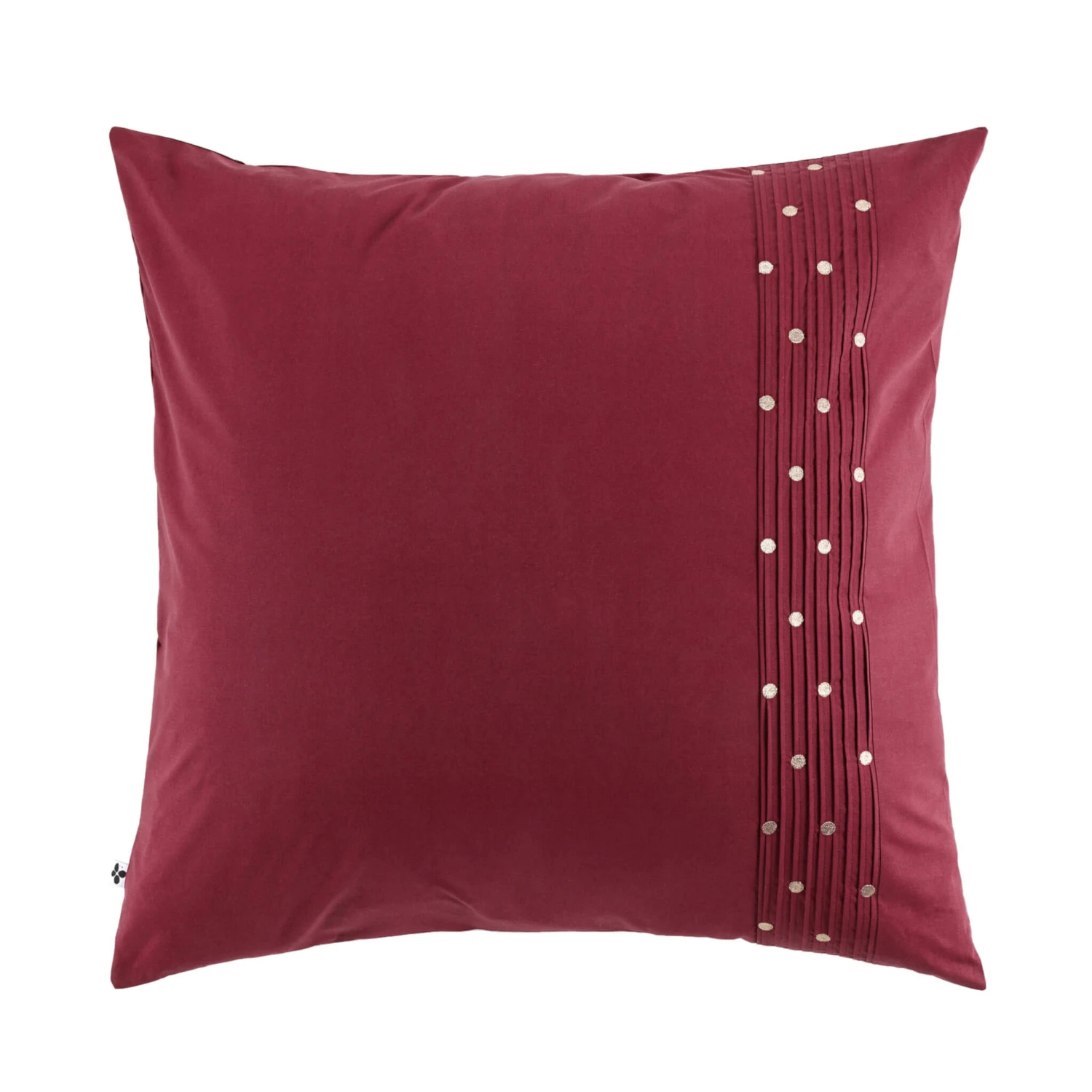 Taie D'oreiller Brodée Plis Religieuses Bordeaux 3 Taie D'oreiller Brodée Plis Religieuses Bordeaux