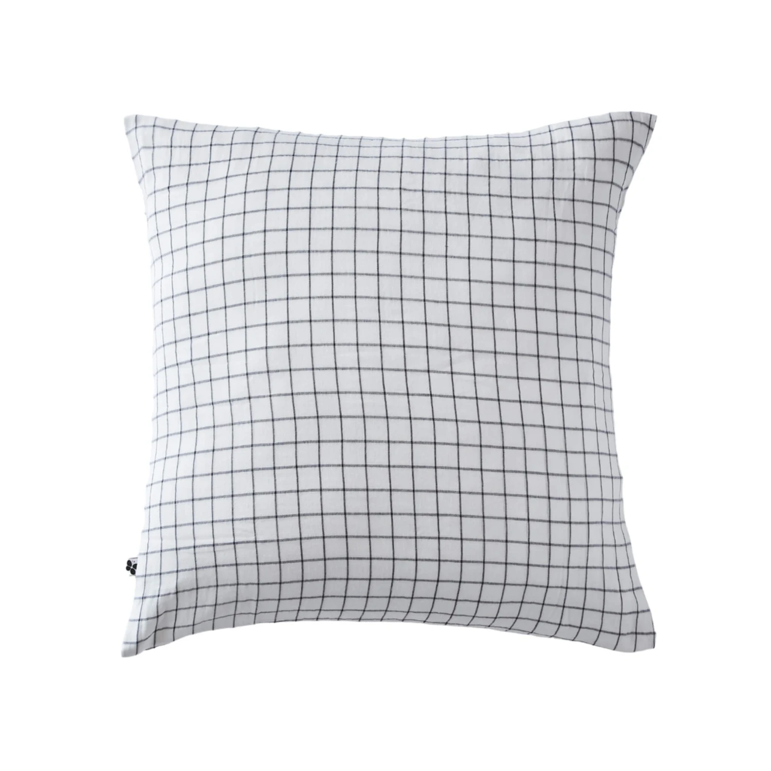 Taie D'oreiller à Carreaux Double Gaze De Coton Blanc 4 Taie D'oreiller à Carreaux Double Gaze De Coton Blanc – Image 2