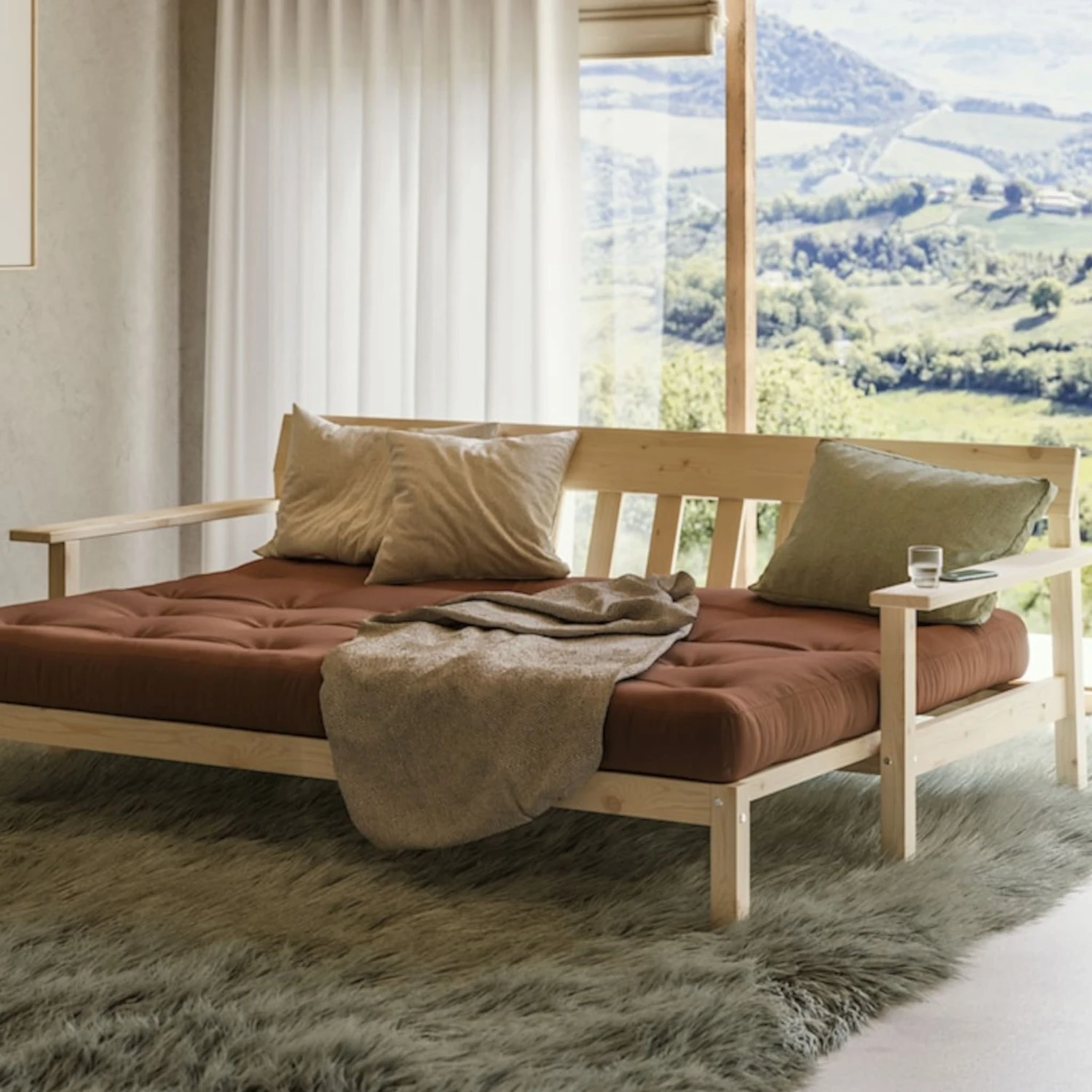 Banquette UNWIND En Pin Massif Naturel Avec Matelas Futon 130x190 8 Banquette UNWIND En Pin Massif Naturel Avec Matelas Futon 130x190 – Image 6