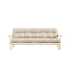 Banquette UNWIND En Pin Massif Naturel Avec Matelas Futon 130x190