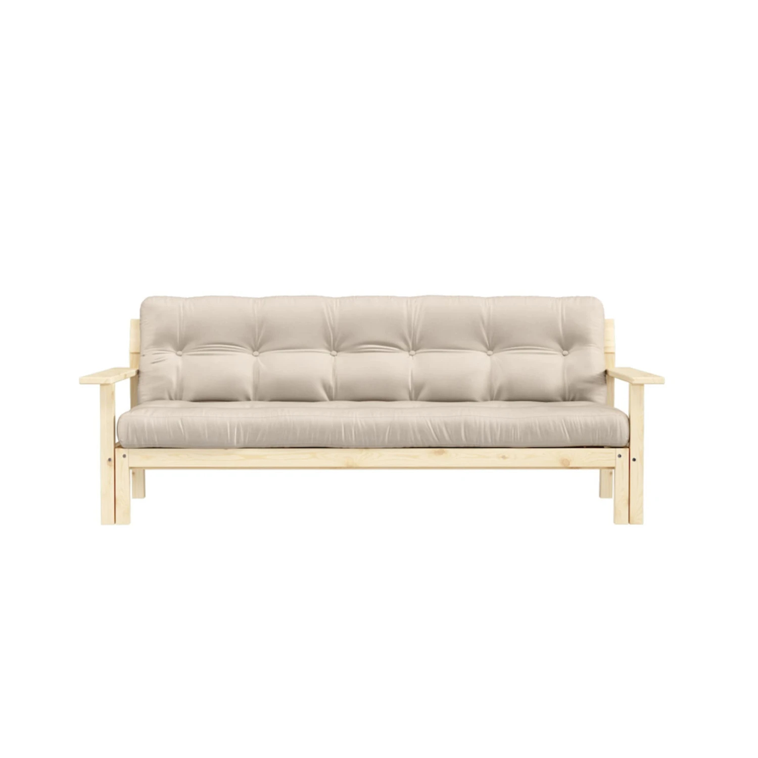 Banquette UNWIND En Pin Massif Naturel Avec Matelas Futon 130x190 3 Banquette UNWIND En Pin Massif Naturel Avec Matelas Futon 130x190