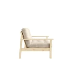 Banquette UNWIND En Pin Massif Naturel Avec Matelas Futon 130x190 15 Banquette UNWIND En Pin Massif Naturel Avec Matelas Futon 130x190 -Magasin De Literie unwind profil beige fond blanc