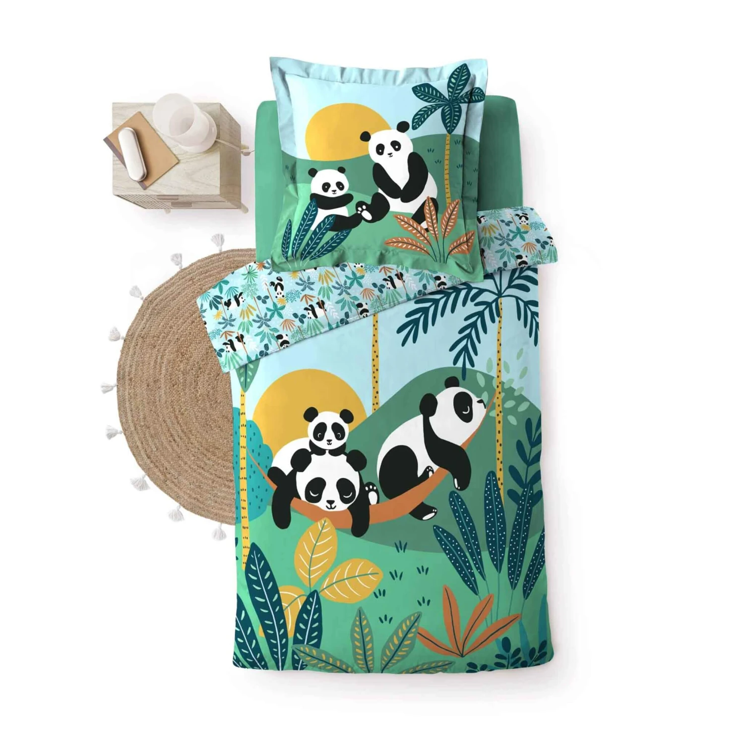 Parure De Lit Enfant Panda Life 140x200 5 Parure De Lit Enfant Panda Life 140x200 – Image 3