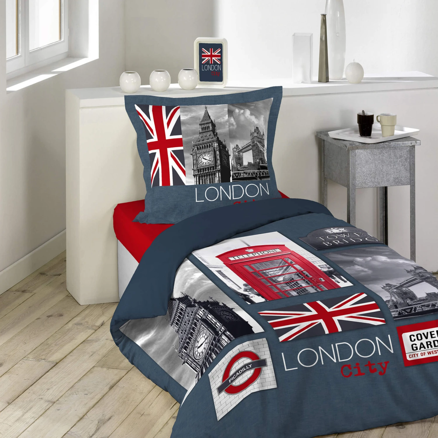 Parure De Lit Enfant City London 140x200 2 Parure De Lit Enfant City London 140x200
