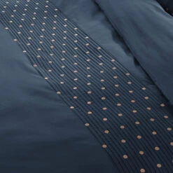 Housse De Couette Brodée Plis Religieuses Marine 7 Housse De Couette Brodée Plis Religieuses Marine -Magasin De Literie zoom agathe marine