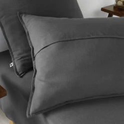 Lot De 2 Taies D'oreiller Flanelle Anthracite 8 Lot De 2 Taies D'oreiller Flanelle Anthracite -Magasin De Literie zoom to candice anthracite 1